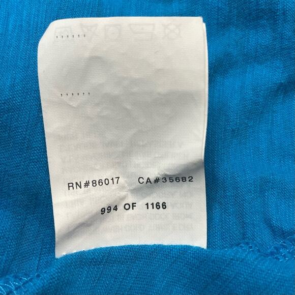 BEBE RARE Y2K FLUTTER COLD SHOULDER RHINESTONE LOGO T-SHIRT BLUE - S - Picture 4 of 8